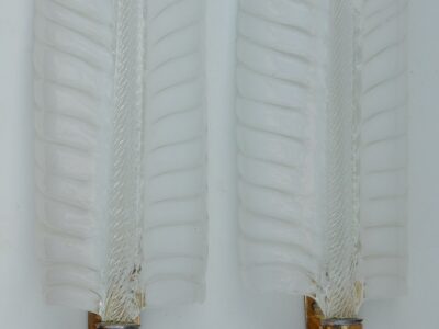 1970 ' Pair of Wall Lamp Crystal of BAROVIER i TOSO of Murano 41 x 14 cm