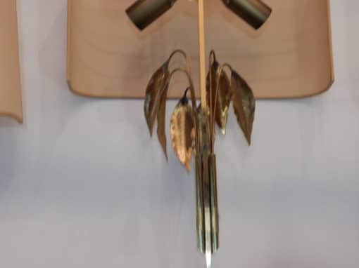 1970 ' 4 Wall Lamp  Maison Charles to the Foliages of Laurel - Image 7