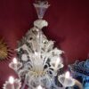 1950' Chandelier  Murano Cristal  with 6 Lights Arms Cupolas Rising Board - Image 8