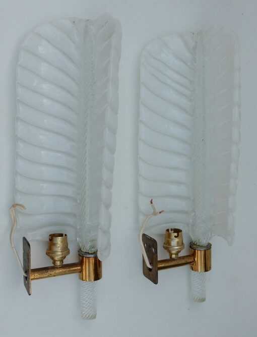 1970 ' Pair of Wall Lamp Crystal of BAROVIER i TOSO of Murano 41 x 14 cm - Image 3
