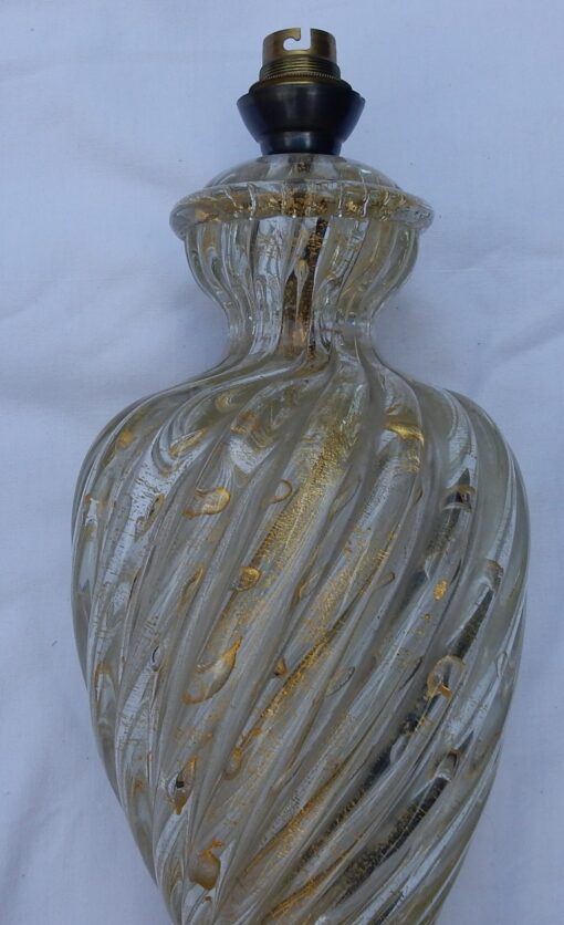 1950/70  Pair of Lamps in Murano Glass With Gold Inside - Image 7