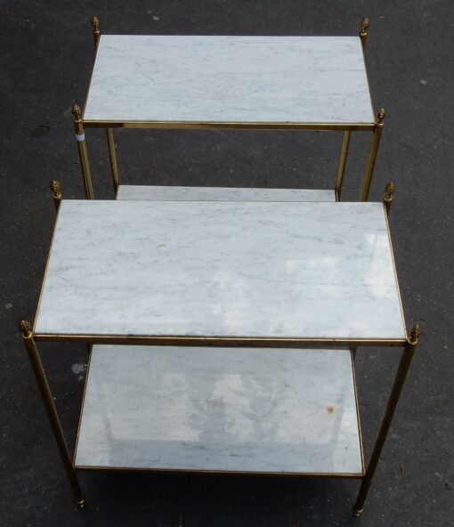 1950/70' Pair of Shelves has 2 levels Maison Bagués With White Marble 33 X 61 cm - Image 6