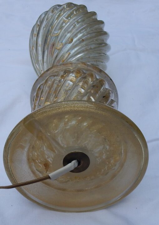1950/70  Pair of Lamps in Murano Glass With Gold Inside - Image 8