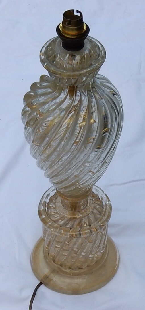 1950/70  Pair of Lamps in Murano Glass With Gold Inside - Image 5