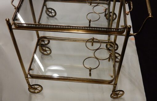 1950/70 Pair Of Rolling Bar In Brass Maison Bagués  in The Style of  L XVI - Image 6