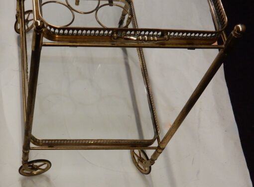 1950/70 Pair Of Rolling Bar In Brass Maison Bagués  in The Style of  L XVI - Image 8