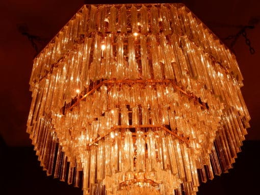 1970 'Chandelier Ceiling Lamp Murano Venini 1m20 Diameter - Image 7
