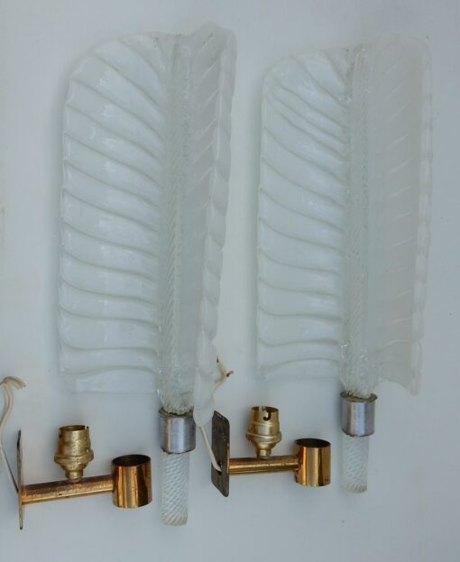 1970 ' Pair of Wall Lamp Crystal of BAROVIER i TOSO of Murano 41 x 14 cm - Image 2