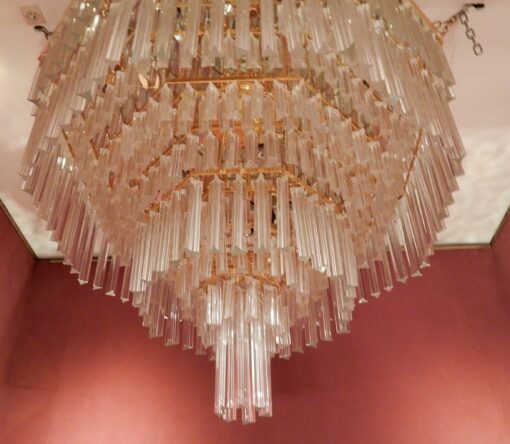 1970 'Chandelier Ceiling Lamp Murano Venini 1m20 Diameter - Image 4