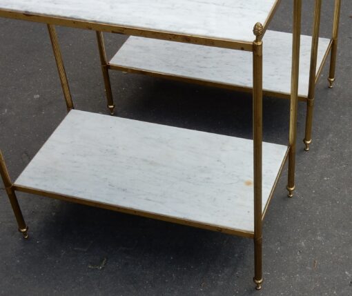 1950/70' Pair of Shelves has 2 levels Maison Bagués With White Marble 33 X 61 cm - Image 8