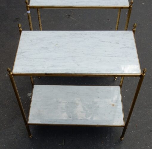 1950/70' Pair of Shelves has 2 levels Maison Bagués With White Marble 33 X 61 cm - Image 7