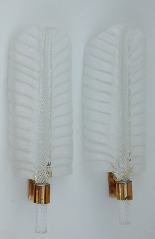 1970 ' Pair of Wall Lamp Crystal of BAROVIER i TOSO of Murano 41 x 14 cm - Image 6