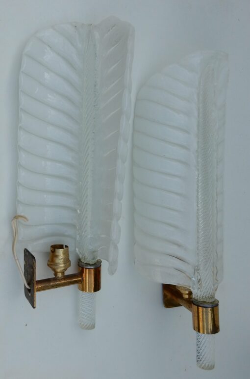 1970 ' Pair of Wall Lamp Crystal of BAROVIER i TOSO of Murano 41 x 14 cm - Image 4