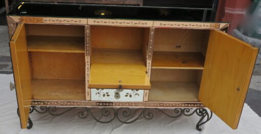 1950/70 Pair Of  Sideboard Mirror With Eglomisées Flowers - Image 7