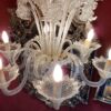 1950' Chandelier  Murano Cristal  with 6 Lights Arms Cupolas Rising Board - Image 2