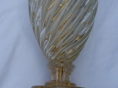 1950/70  Pair of Lamps in Murano Glass With Gold Inside