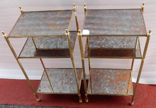 1950/70' Pair of Shelves has 3 Levels Maison Baguès With Olded Mirror (Hold) - Image 9