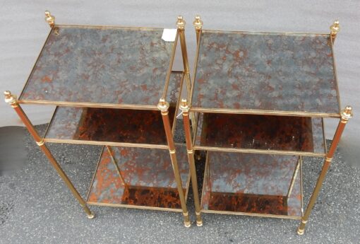 1950/70' Pair of Shelves has 3 Levels Maison Baguès With Olded Mirror (Hold)