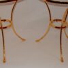 1970/80 Pedestal Pair in Gilt Bronze with Top in Glass Maison Charles Diam 65 - Image 3