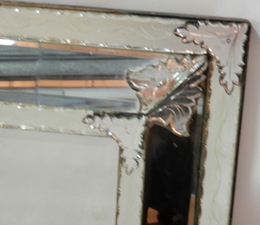 1850's Venetian Mirror In The Style Of LXIV With a Floral Decor 102 x 84 cm - Image 8