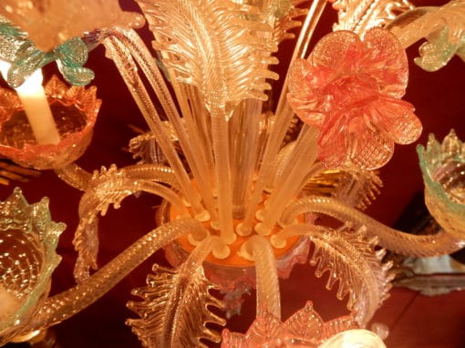 1970' Lustre Murano Bleu et Rose – Image 5