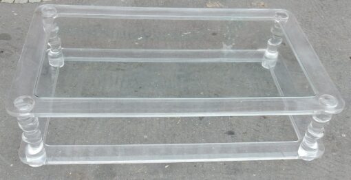 1970' Coffee Table In Lucite ROMÉO  0m90X1m80 Model "MIRAGE" - Image 2