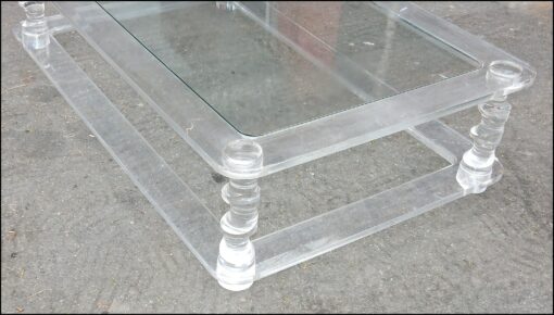 1970' Coffee Table In Lucite ROMÉO  0m90X1m80 Model "MIRAGE" - Image 7