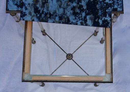 1970' Nesting Side Tables Silvered Metal In The Style Of Maison Baguès - Image 5