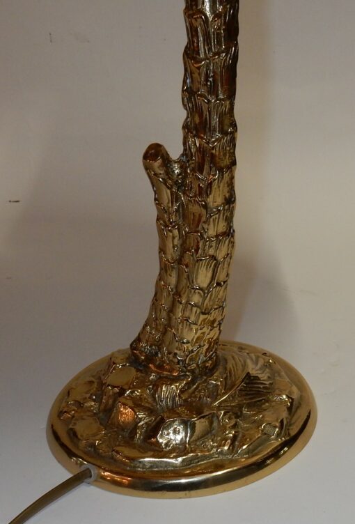 1980 'Gilt Bronze Lamp With Monkeys In A Palm Tree - Image 4