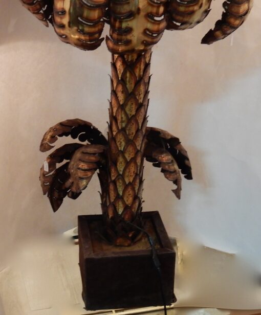 1970' Palm Tree Enlightening in Brass Style Maison Jansen - Image 4