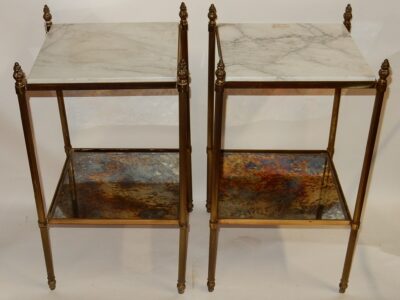 1950/70'  Pair of End of Sofa in the Style of Maison Baguès 34 X 34  cm