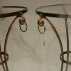 1970/80' Paire de Guéridons Ou Similaires Bronze Doré Et Argenté Style Maison Charles – Image 5