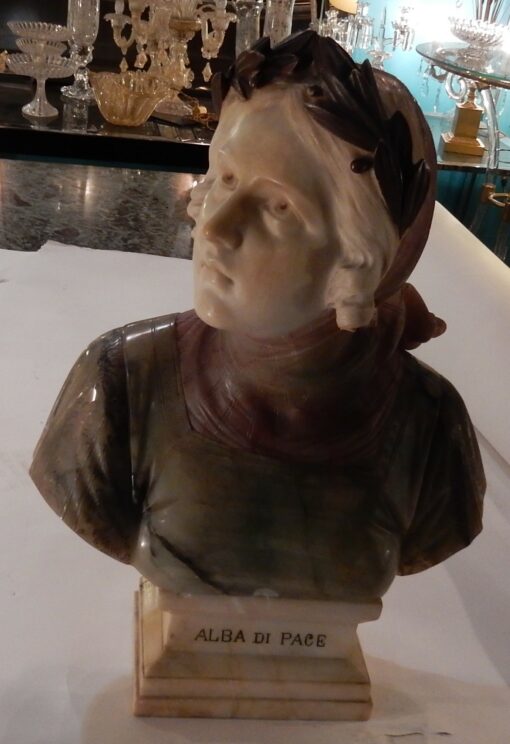 1900' Bust Alabaster  Alba Di Pace - Image 5