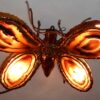 1970' Wall Lamp Butterfly Duval Brasseur Or Isabelle Faure With Wings Agate  30 X H  37 CM