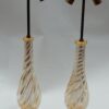 1950/70  Pair of Lamps in Murano Glass With Gold Inside Seguso Di Murano Signed