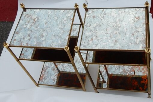 1950/70' Pair of Shelves has 3 Levels Maison Baguès With Olded Mirror (Hold) - Image 6