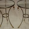 1970/80' Paire de Guéridons Ou Similaires Bronze Doré Et Argenté Style Maison Charles – Image 4