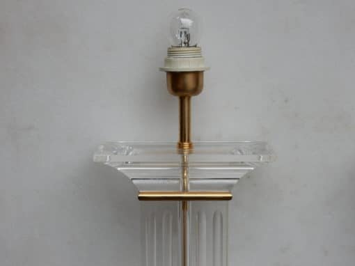 1970' Pair of Lamps in Lucite Columns Deco - Image 3