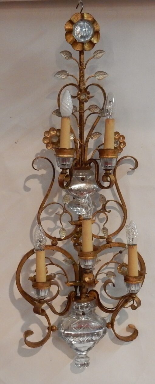 1970'  Wall Lamp in the Style of Maison Baguès H 104 cm