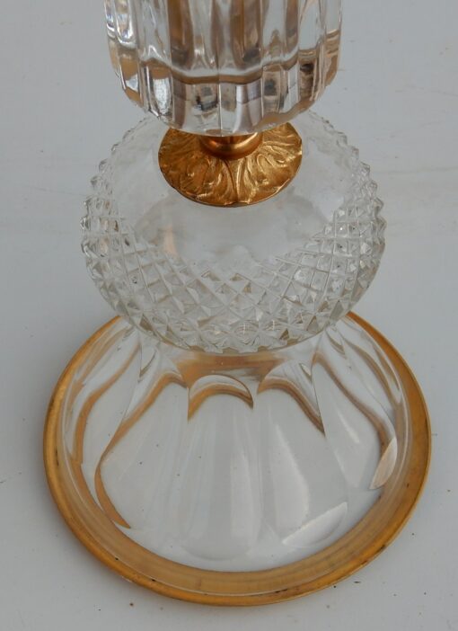 1970' Pair Of Cristal And Gilted Bronze Urns - Image 5