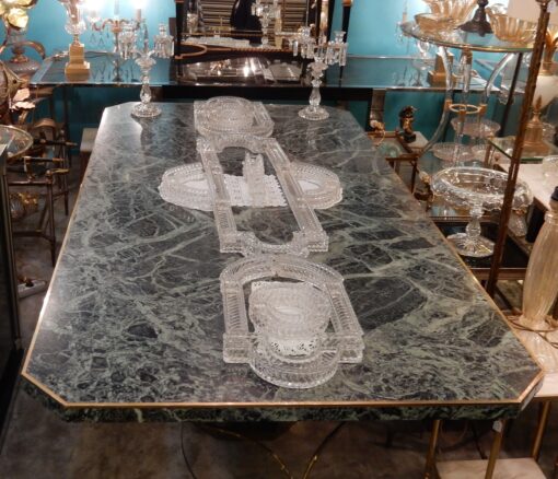 1900 'Centerpiece Table Molded Crystal Baccarat Model Bamboo 31 Pieces - Image 7