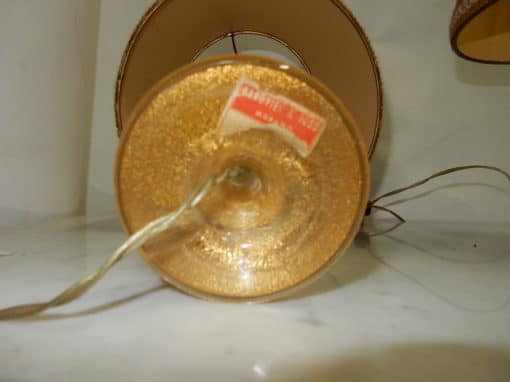 1950/70 Pair of Lamps in Murano Crystal With Gold Inside, Barovier & Toso Di Murano Signed - Image 7
