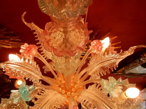 1970' Lustre Murano Bleu et Rose – Image 6