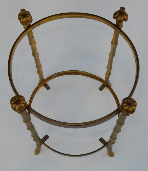 1970' Corbeille A Papier Montants Palmiers en Bronze Doré Style Maison Charles – Image 6
