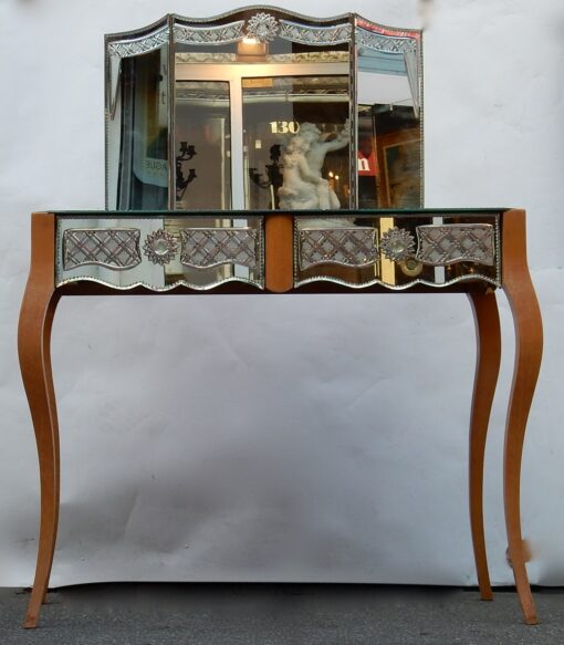 1960 'Art Deco Venitian Hairdresser With Mirror Tryptique