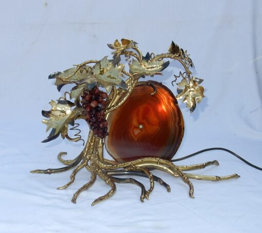 1970' Lamp With Bunch Of Grapes FERNANDEZ or DUVAL BRASSEUR For HONORE PARIS Or Isabelle Faure