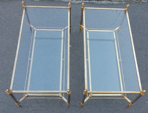 1950/70' Paire de Tables Basses Maison Jansen Vitrées 93 X 48 X H 49 cm – Image 4