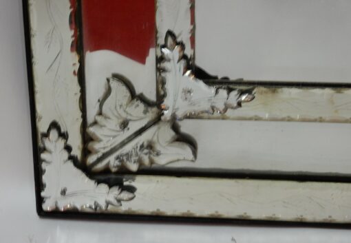 1850's Venetian Mirror In The Style Of LXIV With a Floral Decor 102 x 84 cm - Image 4
