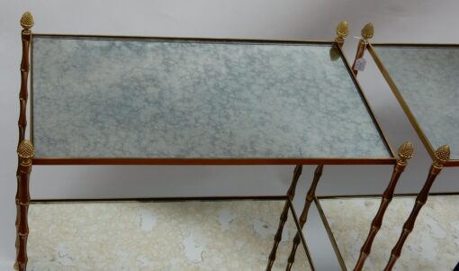 1950/70'  Pair of End of Sofa in the Style of Maison Baguès Model Bamboo 58 X 34  cm - Image 3
