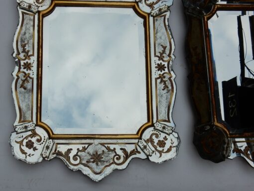 1950/70 Pair Of Mirrors With Decors Eglomised - Image 7